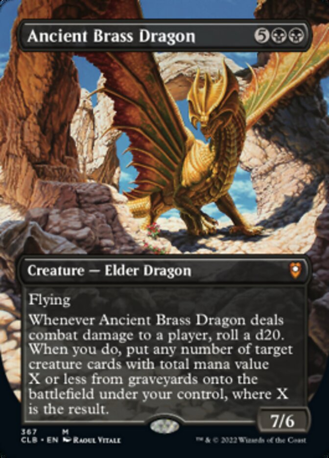Ancient Brass Dragon (Borderless Alternate Art) [Commander Legends: Battle for Baldur's Gate] MTG Single Magic: The Gathering | Red Claw Gaming