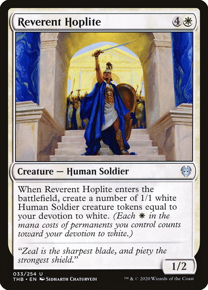 Reverent Hoplite [Theros Beyond Death] MTG Single Magic: The Gathering | Red Claw Gaming
