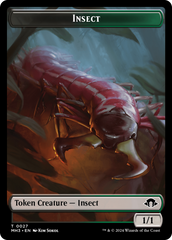 Zombie (Ripple Foil) // Insect (0027) Double-Sided Token [Modern Horizons 3 Tokens] MTG Single Magic: The Gathering | Red Claw Gaming