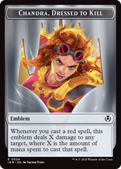 Human (0014) // Emblem - Chandra, Dressed to Kill Double-Sided Token [Innistrad Remastered Tokens] MTG Single Magic: The Gathering | Red Claw Gaming