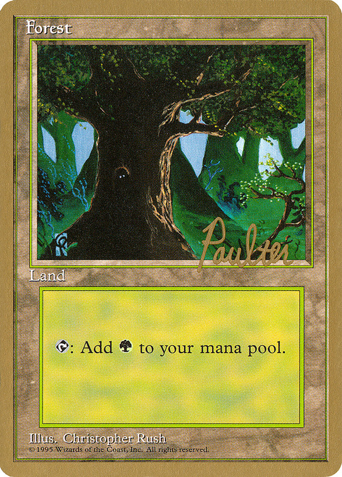 Forest (pp377) (Preston Poulter) [Pro Tour Collector Set] MTG Single Magic: The Gathering | Red Claw Gaming
