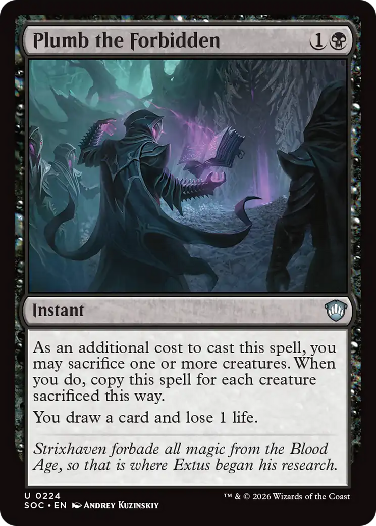 Plumb the Forbidden [Secrets of Strixhaven Commander] MTG Single Magic: The Gathering | Red Claw Gaming
