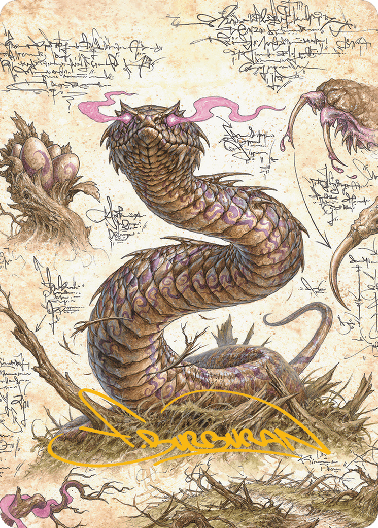 Rottenmouth Viper Art Card (Gold-Stamped Signature) [Bloomburrow Art Series] MTG Single Magic: The Gathering | Red Claw Gaming