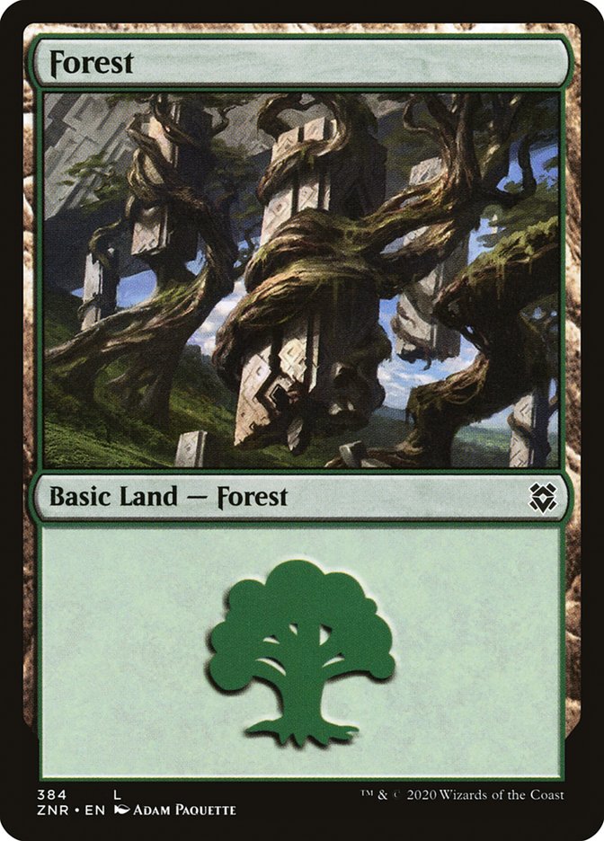 Forest (384) [Zendikar Rising] MTG Single Magic: The Gathering | Red Claw Gaming