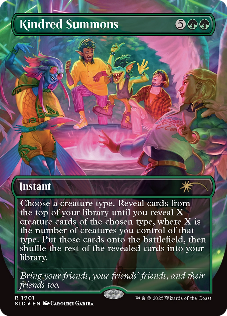 Kindred Summons (Double Rainbow Foil) [Secret Lair Drop Series] MTG Single Magic: The Gathering | Red Claw Gaming