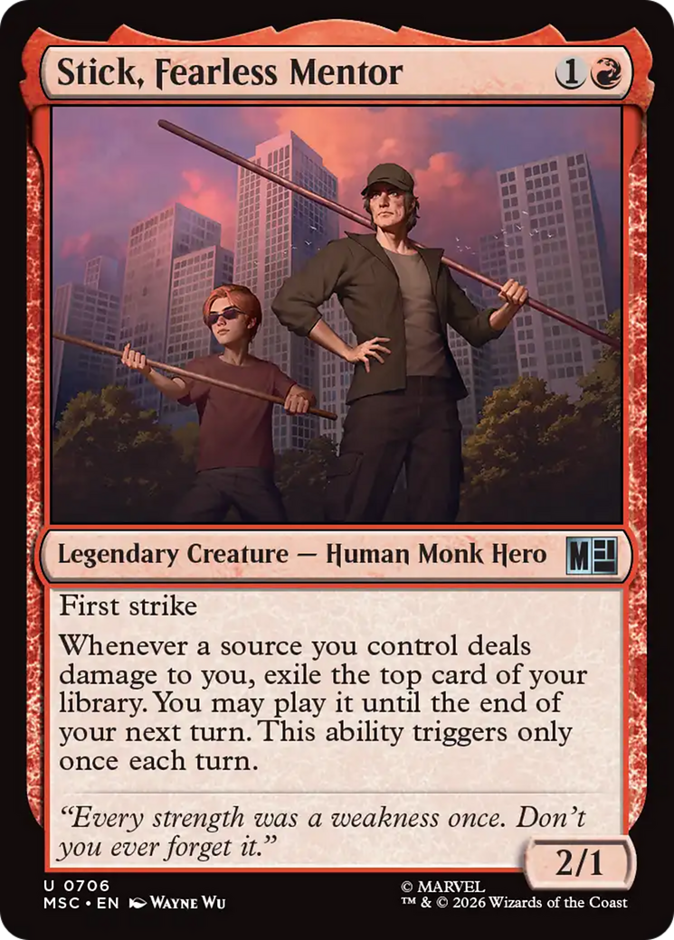 Stick, Fearless Mentor [Marvel Super Heroes Commander] MTG Single Magic: The Gathering | Red Claw Gaming