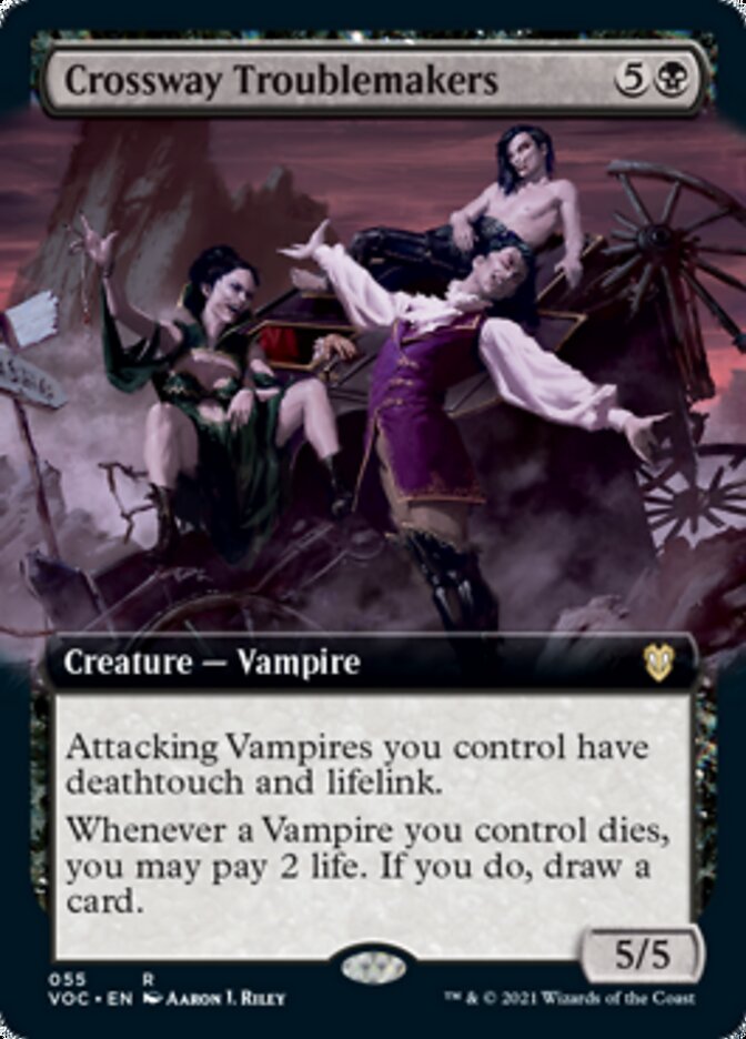 Crossway Troublemakers (Extended Art) [Innistrad: Crimson Vow Commander] MTG Single Magic: The Gathering | Red Claw Gaming