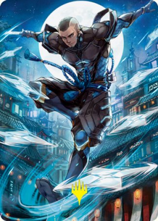 Kaito Shizuki 1 Art Card (Gold-Stamped Signature) [Kamigawa: Neon Dynasty Art Series] MTG Single Magic: The Gathering | Red Claw Gaming
