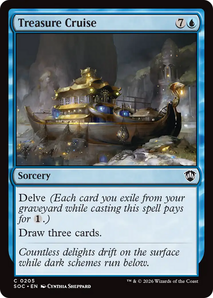 Treasure Cruise [Secrets of Strixhaven Commander] MTG Single Magic: The Gathering | Red Claw Gaming