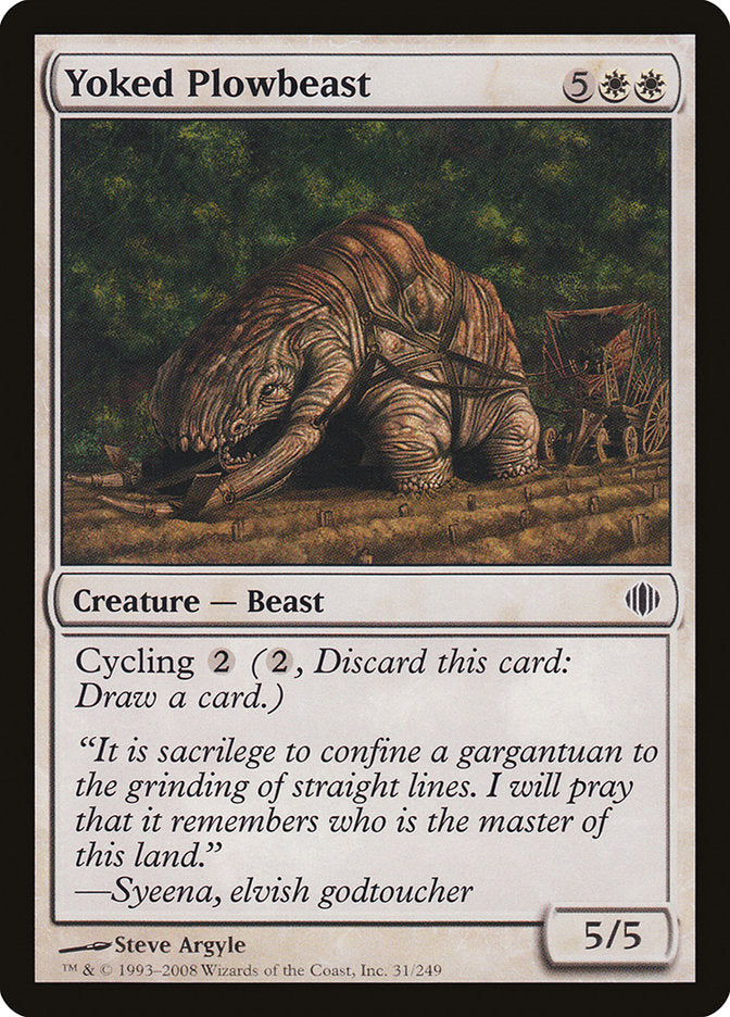 Yoked Plowbeast [Shards of Alara] MTG Single Magic: The Gathering | Red Claw Gaming