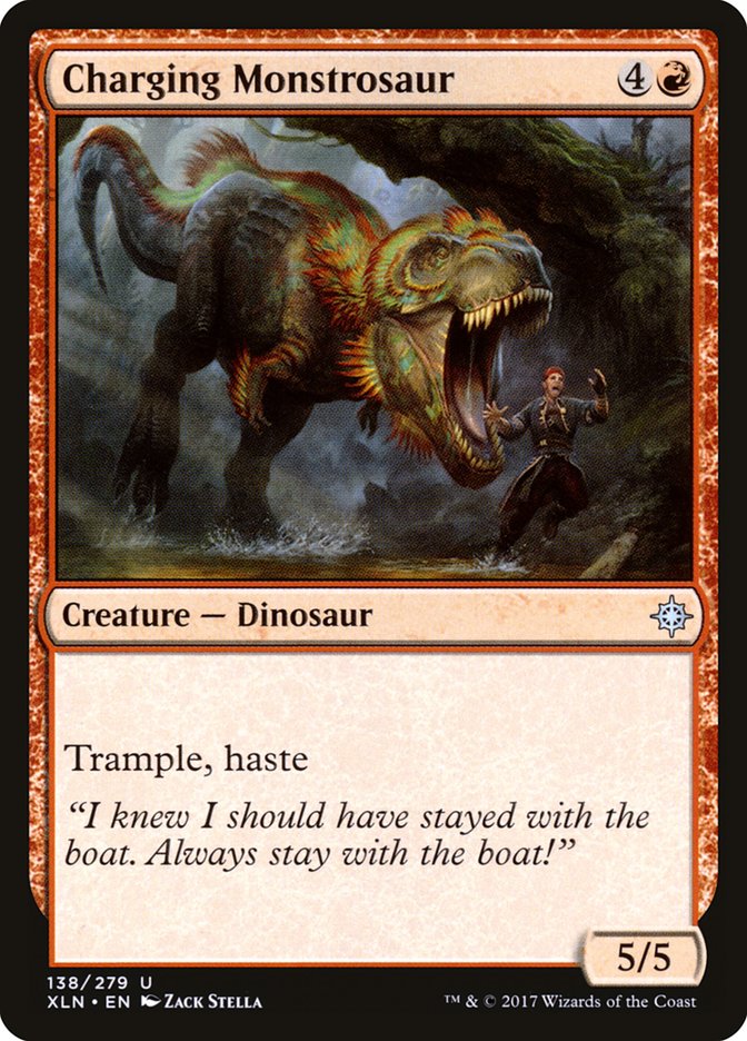 Charging Monstrosaur [Ixalan] MTG Single Magic: The Gathering | Red Claw Gaming