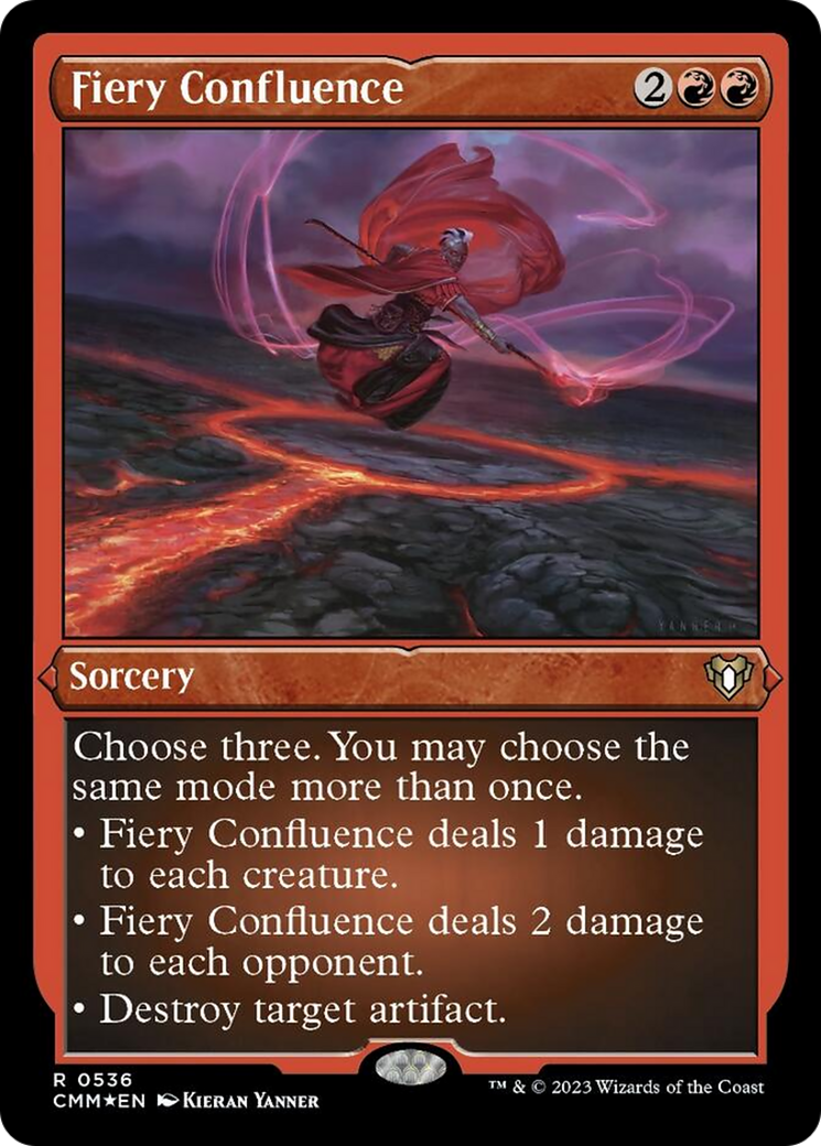 Fiery Confluence (Foil Etched) [Commander Masters] MTG Single Magic: The Gathering | Red Claw Gaming