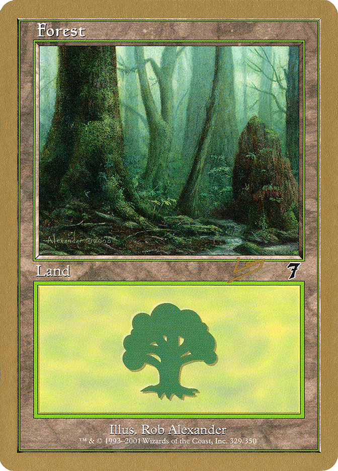 Forest (rl329) (Raphael Levy) [World Championship Decks 2002] MTG Single Magic: The Gathering | Red Claw Gaming