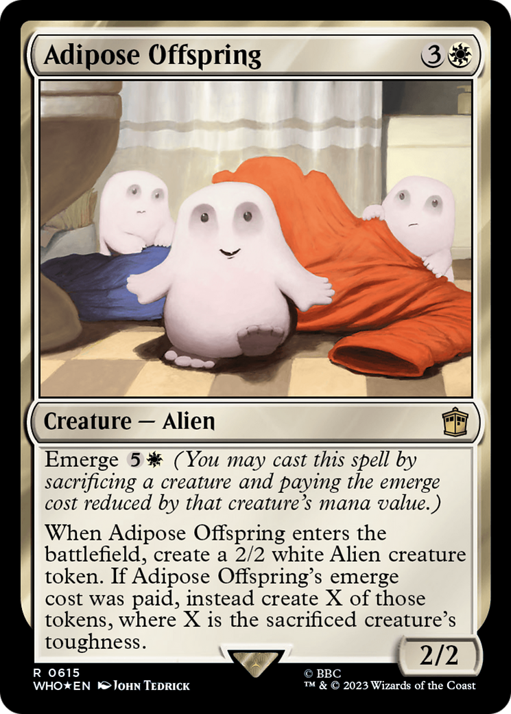 Adipose Offspring (Surge Foil) [Doctor Who] MTG Single Magic: The Gathering    | Red Claw Gaming