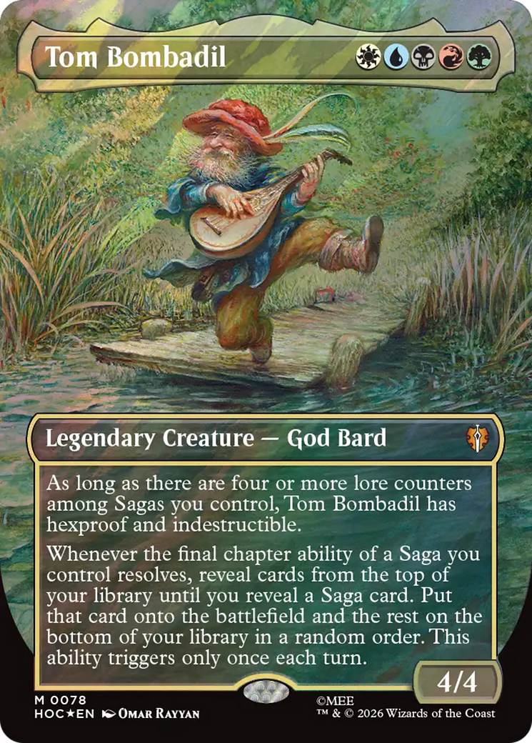 Tom Bombadil (Borderless) (Surge Foil) [The Hobbit] MTG Single Magic: The Gathering | Red Claw Gaming