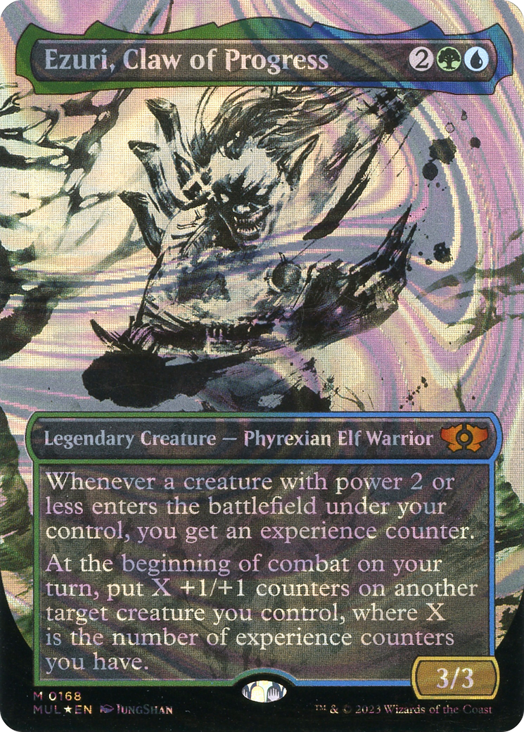 Ezuri, Claw of Progress (Halo Foil) [Multiverse Legends] MTG Single Magic: The Gathering | Red Claw Gaming
