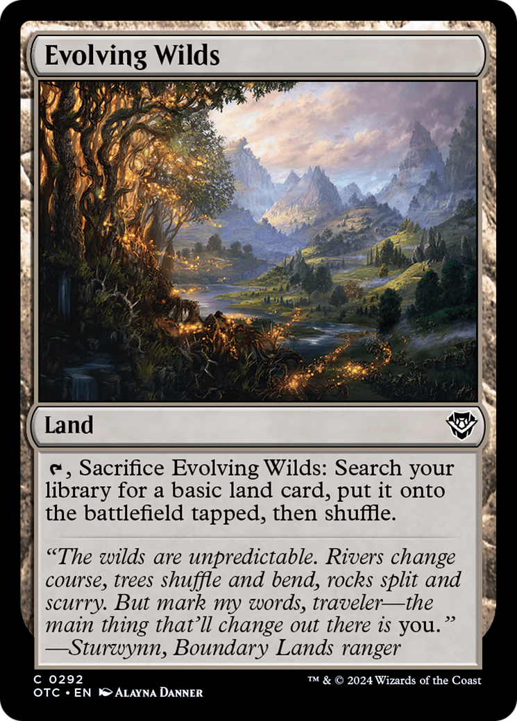 Evolving Wilds [Outlaws of Thunder Junction Commander] MTG Single Magic: The Gathering | Red Claw Gaming