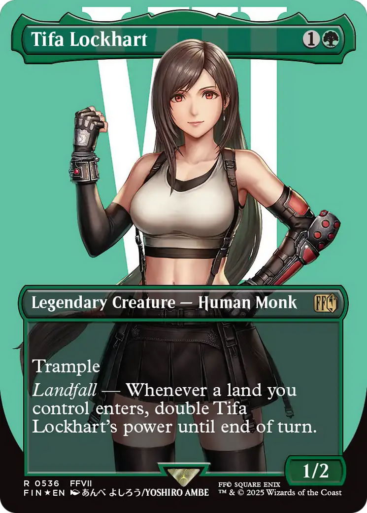 Tifa Lockhart (Borderless) (Surge Foil) [FINAL FANTASY] MTG Single Magic: The Gathering | Red Claw Gaming