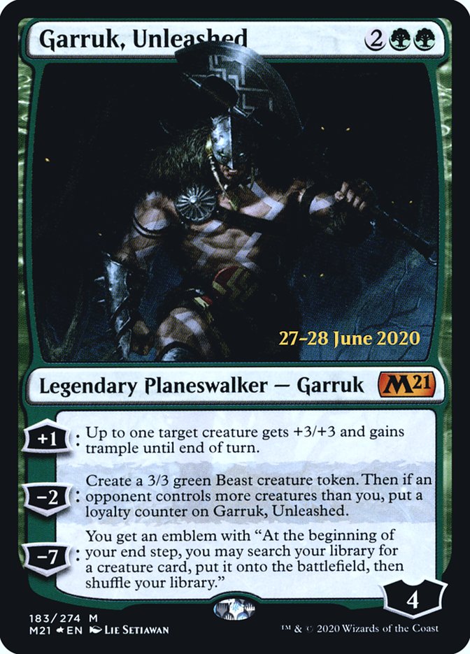 Garruk, Unleashed [Core Set 2021 Prerelease Promos] MTG Single Magic: The Gathering | Red Claw Gaming