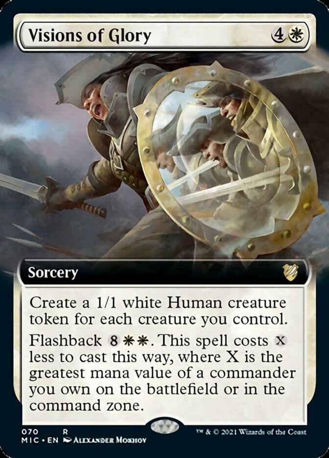 Visions of Glory (Extended Art) [Innistrad: Midnight Hunt Commander] MTG Single Magic: The Gathering | Red Claw Gaming