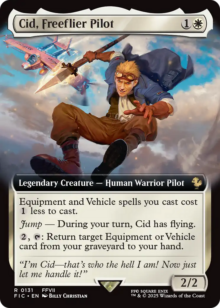 Cid, Freeflier Pilot (Extended Art) [FINAL FANTASY Commander] MTG Single Magic: The Gathering | Red Claw Gaming