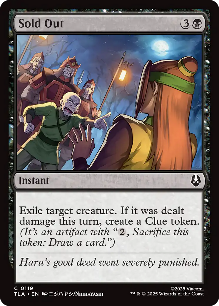 Sold Out [Avatar: The Last Airbender] MTG Single Magic: The Gathering | Red Claw Gaming