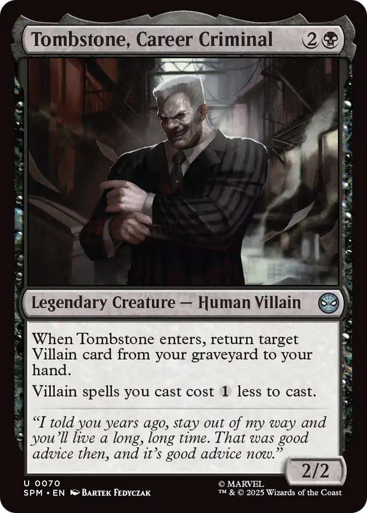 Tombstone, Career Criminal [Marvel's Spider-Man] MTG Single Magic: The Gathering | Red Claw Gaming