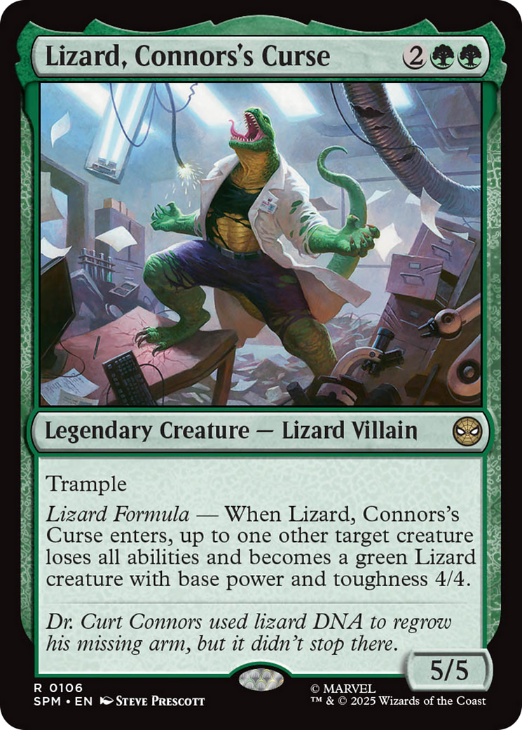 Lizard, Connors's Curse [Marvel's Spider-Man] MTG Single Magic: The Gathering | Red Claw Gaming