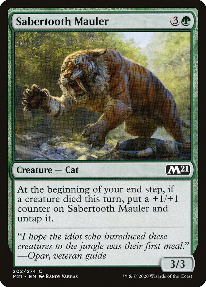 Sabertooth Mauler [Core Set 2021] MTG Single Magic: The Gathering | Red Claw Gaming
