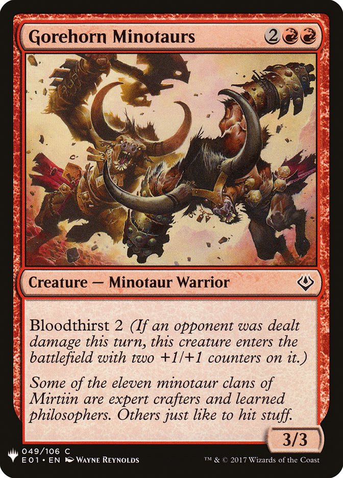 Gorehorn Minotaurs [Mystery Booster] MTG Single Magic: The Gathering    | Red Claw Gaming