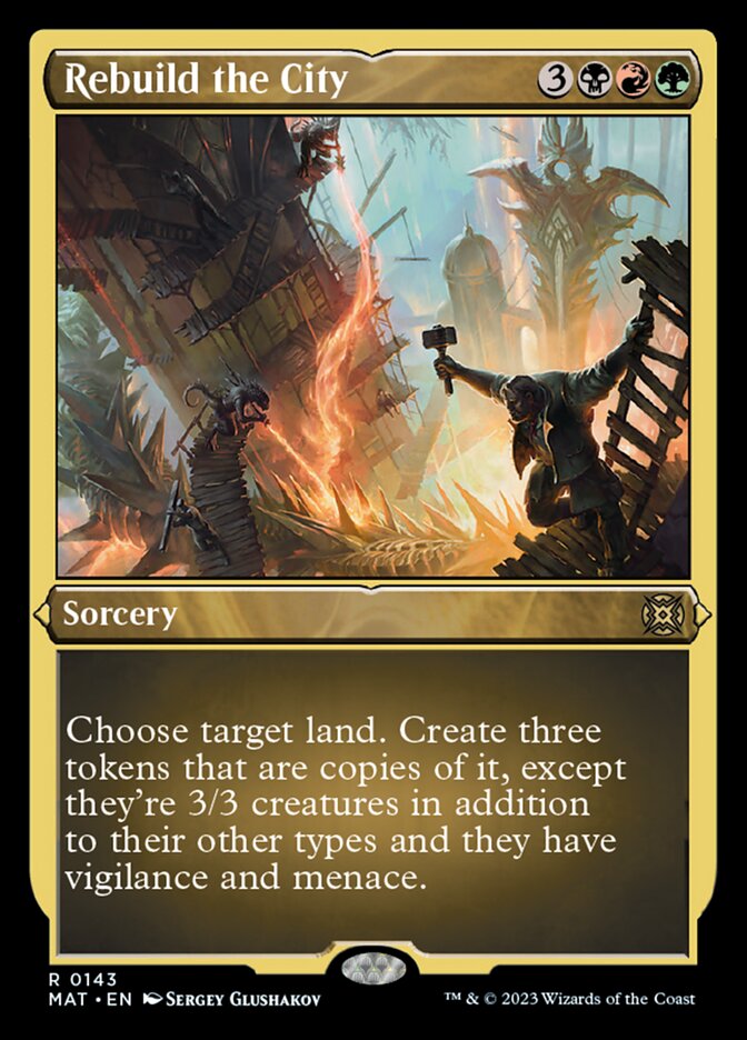 Rebuild the City (Foil Etched) [March of the Machine: The Aftermath] MTG Single Magic: The Gathering | Red Claw Gaming