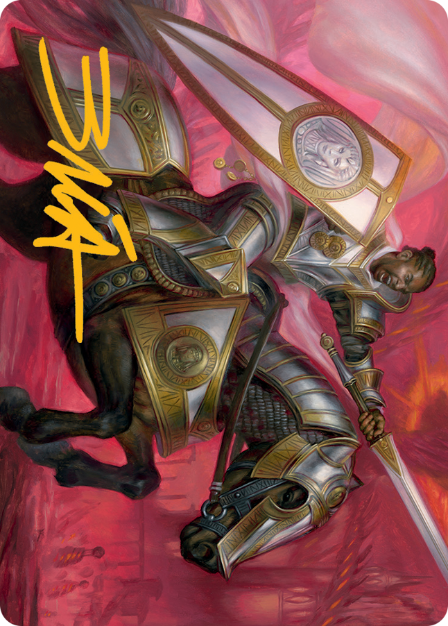 Sigiled Sentinel Art Card (Gold-Stamped Signature) [March of the Machine Art Series] MTG Single Magic: The Gathering | Red Claw Gaming