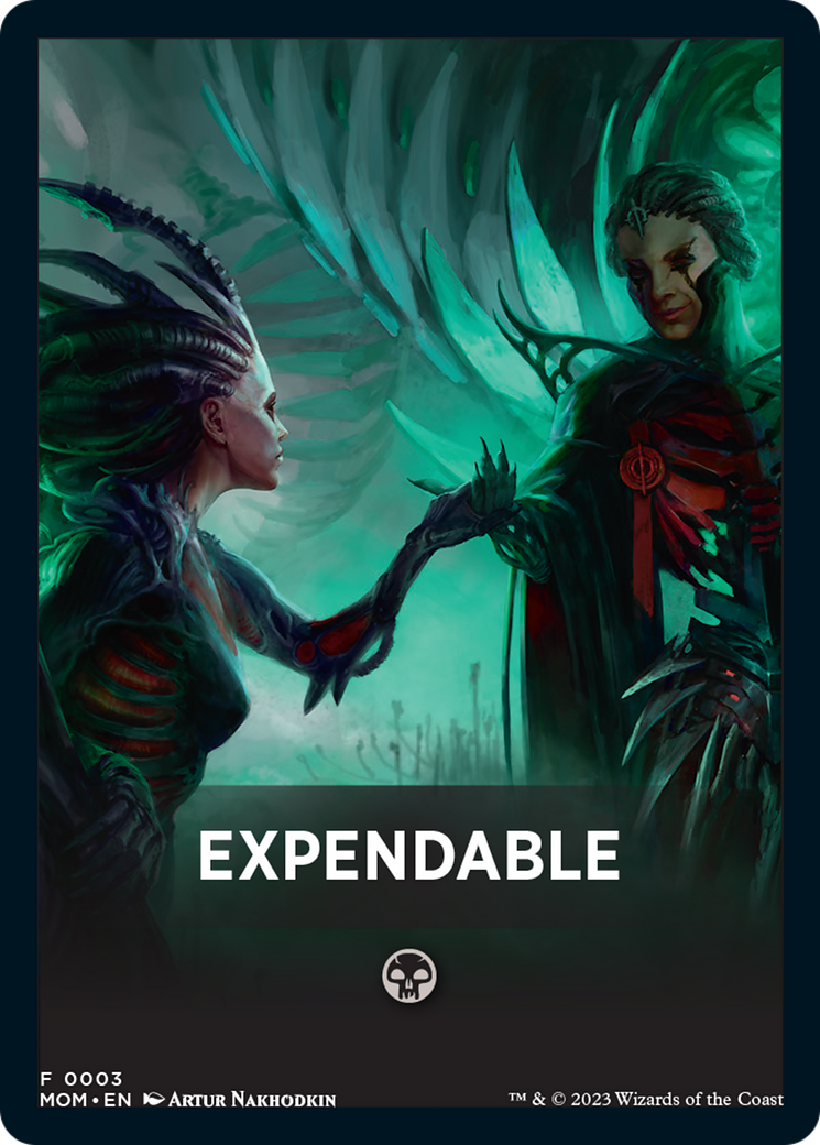 Expendable Theme Card [March of the Machine Tokens] MTG Single Magic: The Gathering    | Red Claw Gaming