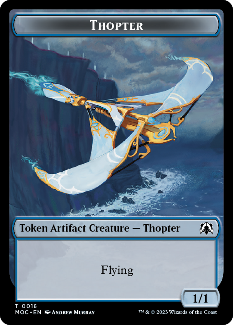 Thopter // Gold Double-Sided Token [March of the Machine Commander Tokens] MTG Single Magic: The Gathering | Red Claw Gaming