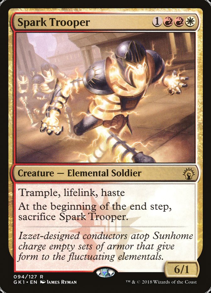 Spark Trooper [Guilds of Ravnica Guild Kit] MTG Single Magic: The Gathering | Red Claw Gaming