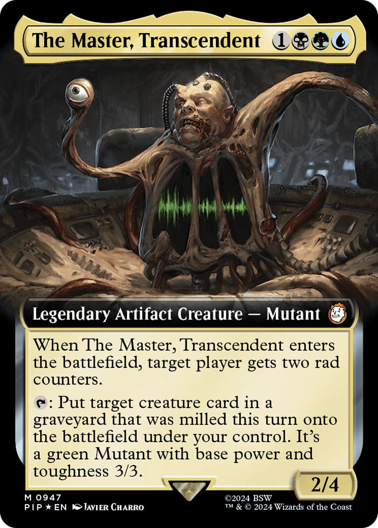 The Master, Transcendent (Extended Art) (Surge Foil) [Fallout] MTG Single Magic: The Gathering | Red Claw Gaming