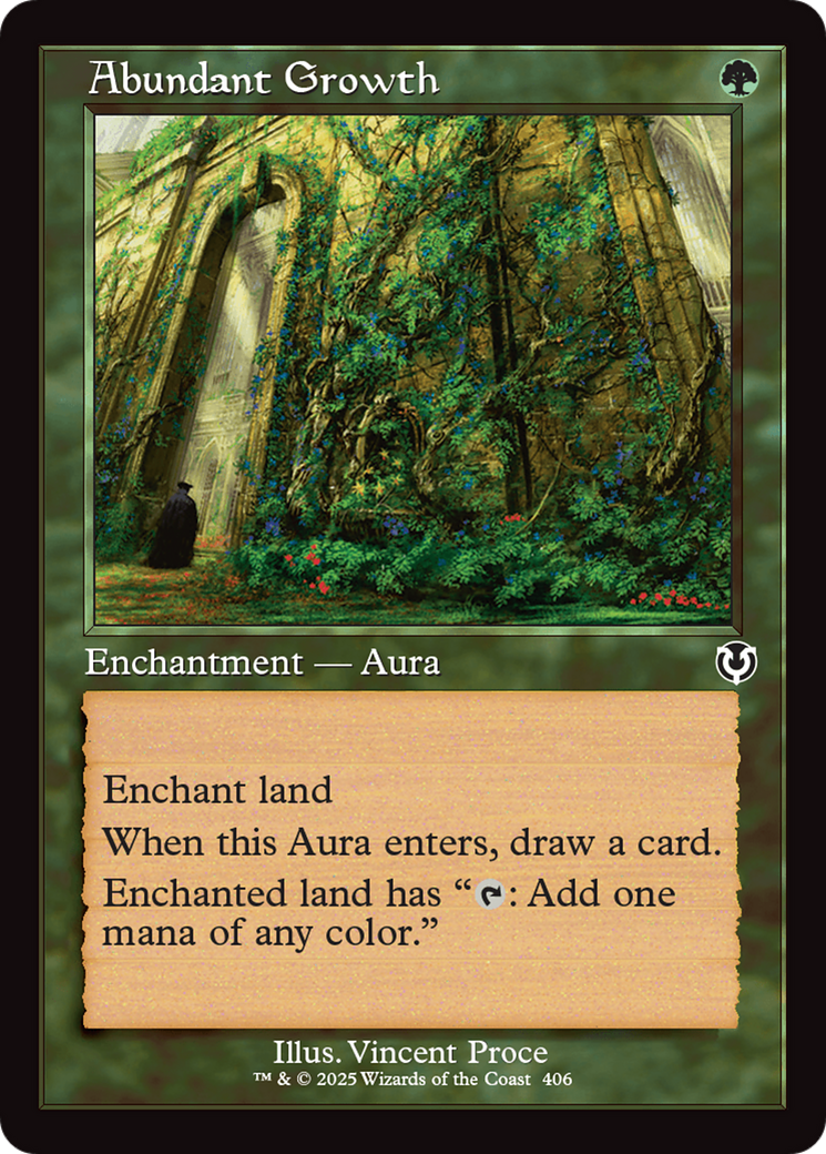 Abundant Growth (Retro Frame) [Innistrad Remastered] MTG Single Magic: The Gathering | Red Claw Gaming