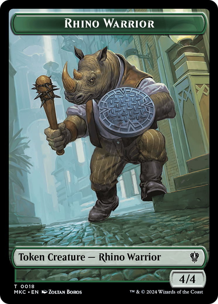 Thopter // Rhino Warrior Double-Sided Token [Murders at Karlov Manor Commander Tokens] MTG Single Magic: The Gathering | Red Claw Gaming