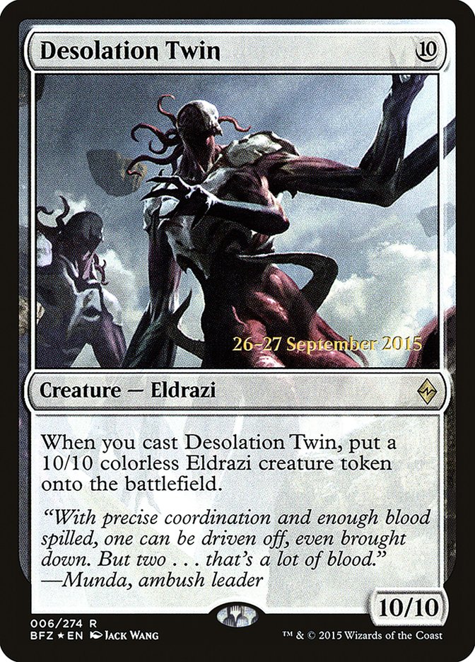 Desolation Twin [Battle for Zendikar Prerelease Promos] MTG Single Magic: The Gathering | Red Claw Gaming