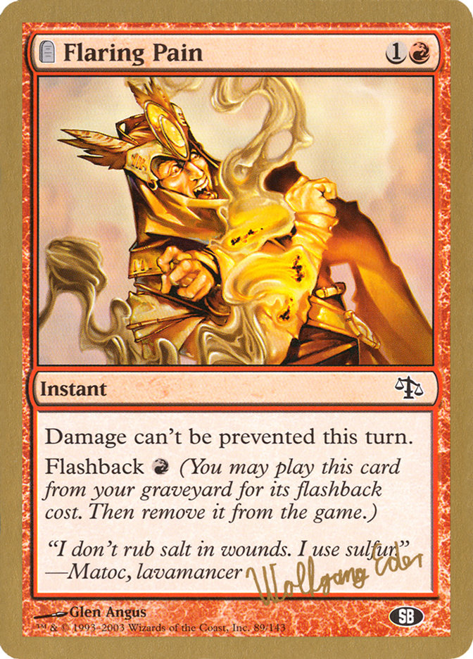 Flaring Pain (Wolfgang Eder) (SB) [World Championship Decks 2003] MTG Single Magic: The Gathering    | Red Claw Gaming