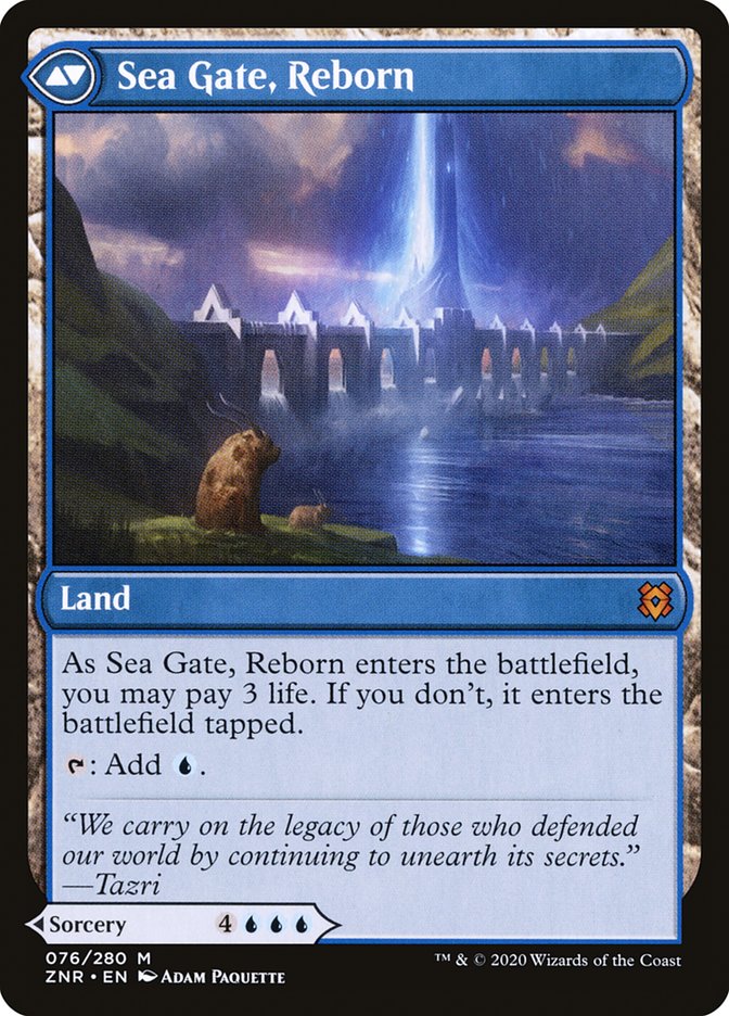 Sea Gate Restoration // Sea Gate, Reborn [Zendikar Rising] MTG Single Magic: The Gathering | Red Claw Gaming