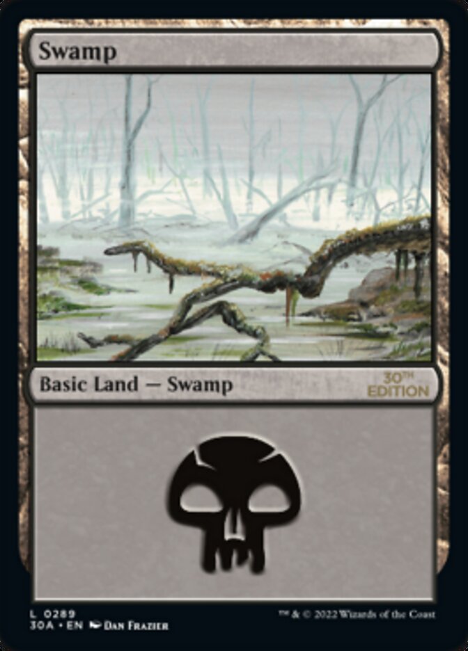 Swamp (289) [30th Anniversary Edition] MTG Single Magic: The Gathering | Red Claw Gaming