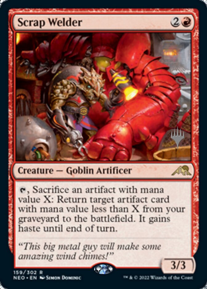 Scrap Welder (Promo Pack) [Kamigawa: Neon Dynasty Promos] MTG Single Magic: The Gathering | Red Claw Gaming