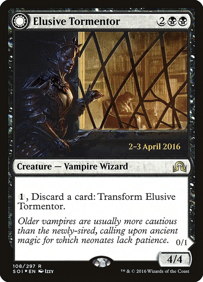 Elusive Tormentor // Insidious Mist [Shadows over Innistrad Prerelease Promos] MTG Single Magic: The Gathering | Red Claw Gaming