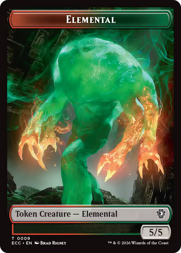 Elemental (0002) // Elemental (0009) Double-Sided Token [Lorwyn Eclipsed Tokens] MTG Single Magic: The Gathering | Red Claw Gaming