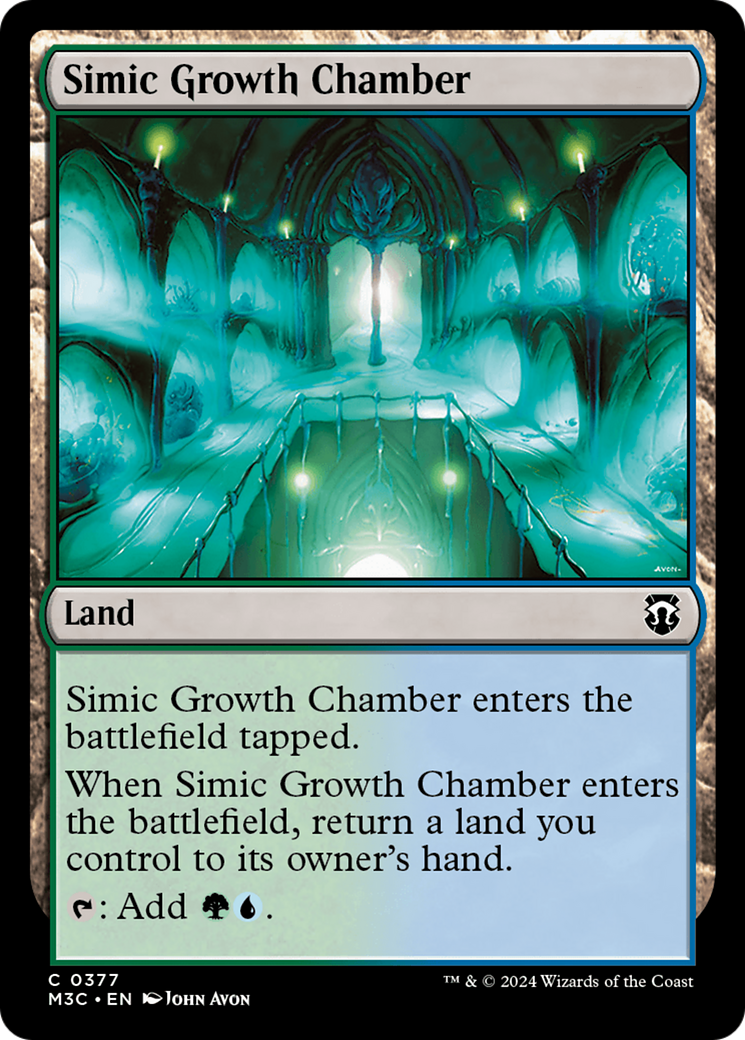 Simic Growth Chamber (Ripple Foil) [Modern Horizons 3 Commander] MTG Single Magic: The Gathering | Red Claw Gaming