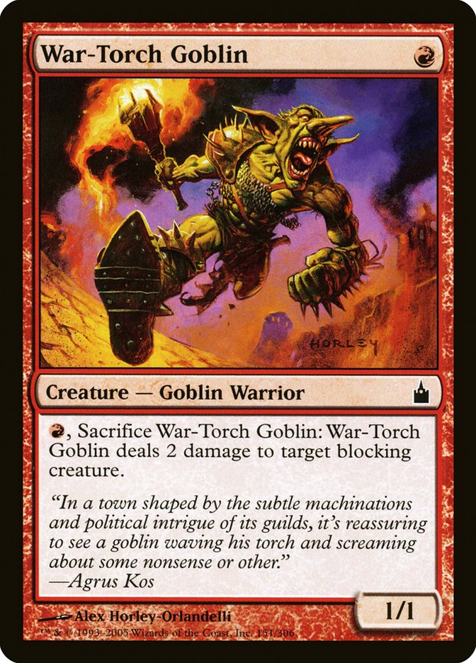 War-Torch Goblin [Ravnica: City of Guilds] MTG Single Magic: The Gathering | Red Claw Gaming