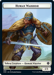 Saproling // Human Warrior Double-Sided Token [Starter Commander Decks] MTG Single Magic: The Gathering | Red Claw Gaming
