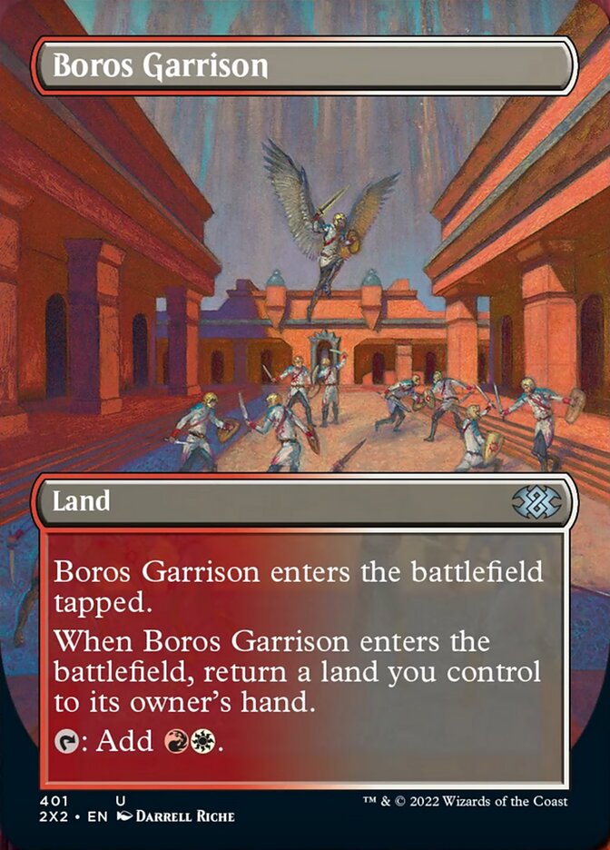 Boros Garrison (Borderless Alternate Art) [Double Masters 2022] MTG Single Magic: The Gathering    | Red Claw Gaming