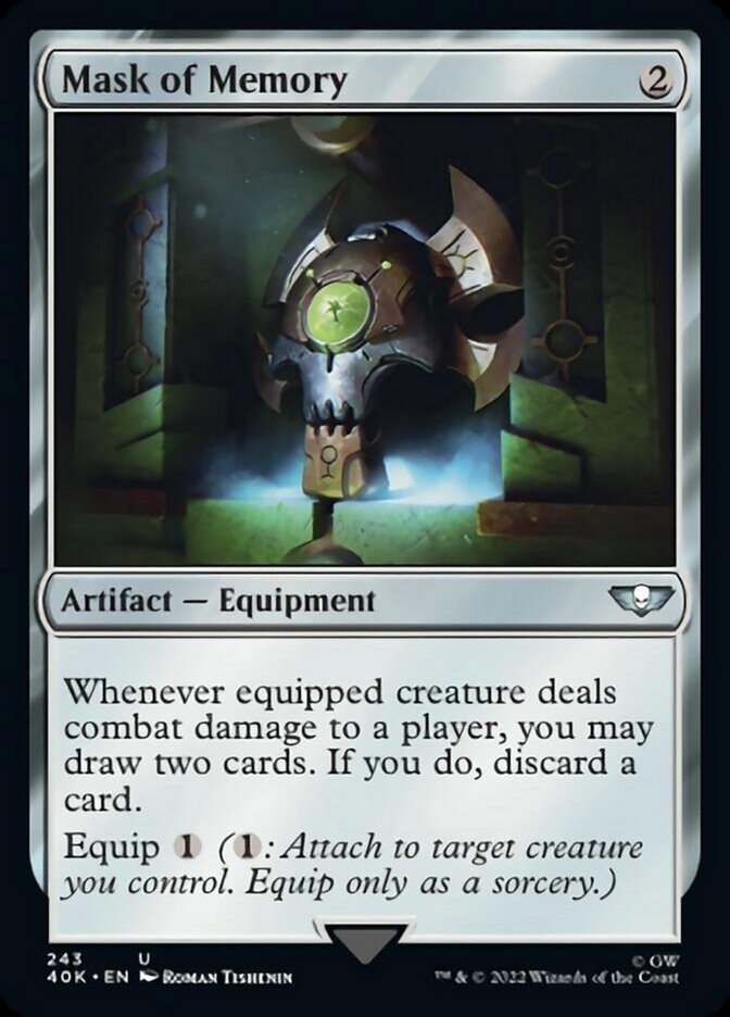 Mask of Memory (Surge Foil) [Warhammer 40,000] MTG Single Magic: The Gathering | Red Claw Gaming